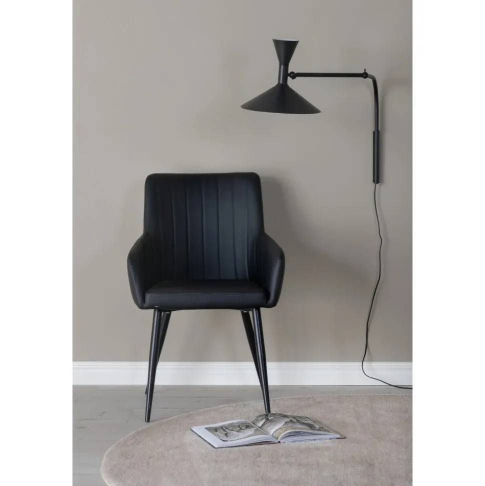 Paolo karmstol - Svart PU