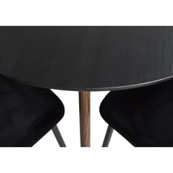 Paradis matbord 100 cm - Svart/valnöt