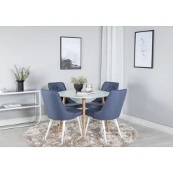 Paradis matbord 100 cm - Vit/ek