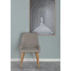 Paradis matstol - Ljusgrå/ek