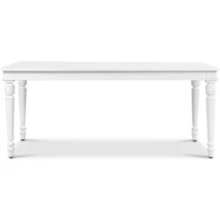 Paris matbord 180 cm - Vit + Möbeltassar