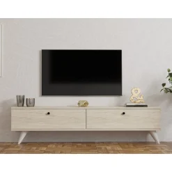 Paris TV-bänk - Travertin