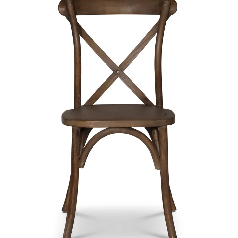 Paris vintage stol med kryss i valnöt