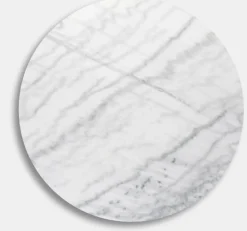 Paus runt soffbord - Whitewash / Ljus Marmor