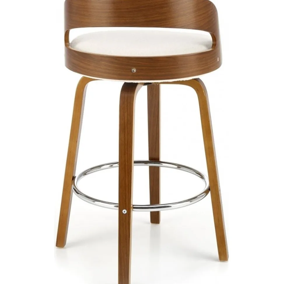 Pelican barstol 110 - Cream/valnöt