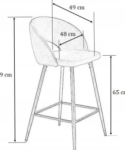 Pelican barstol 96 - Grå