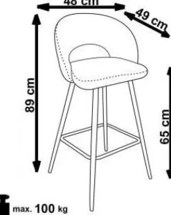 Pelican barstol 96 - Grå