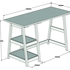 Perla skrivbord 120x51 cm - Valnöt