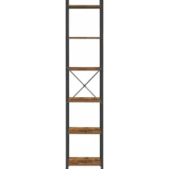 Petter bokhylla 40 x 187,5 cm - Brun/svart