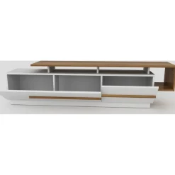 Pia TV-bänk - Valnöt/vit