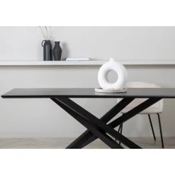 Piazza matbord 180 x 90 cm - Svart