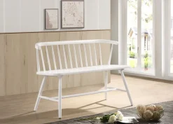 Pinnsoffa kökssoffa vit - Fårö + Möbeltassar