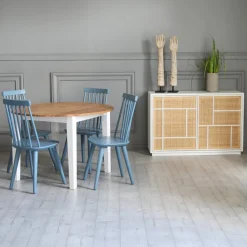 Pinnstol blå RAL5007 + Fläckborttagare för möbler