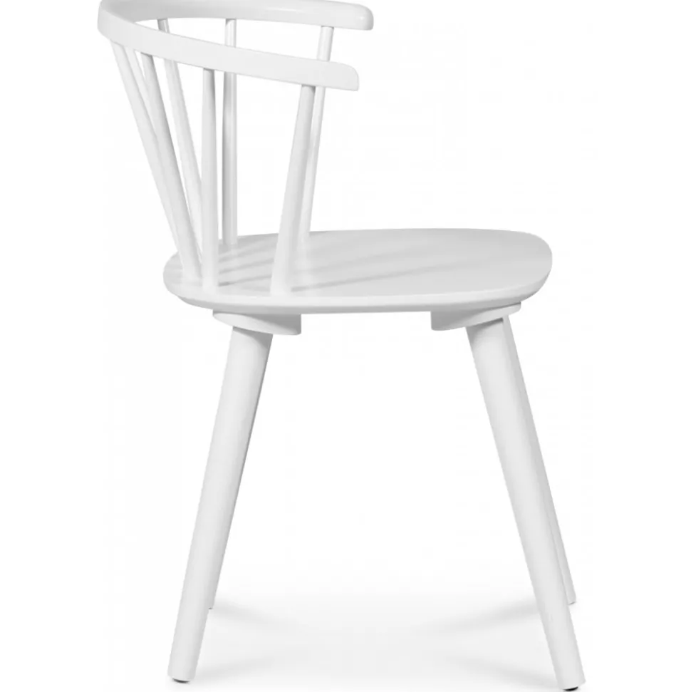 Pinnstol vit karmstol - Dalsland + Möbeltassar