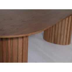 PiPi matgrupp ovalt matbord 240 cm valnöt + 6 st Brandon matstolar - Valnöt