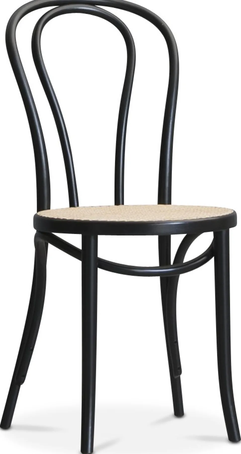 PiPi matgrupp, runt matbord Ø120 cm inkl 4 st Böjträ Stol No18 - Svartbetsat trä + 3.00 x Möbeltassar