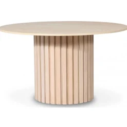 PiPi matgrupp, runt matbord Ø150 cm inkl 4 st Dalsland karmstolar - Whitewash