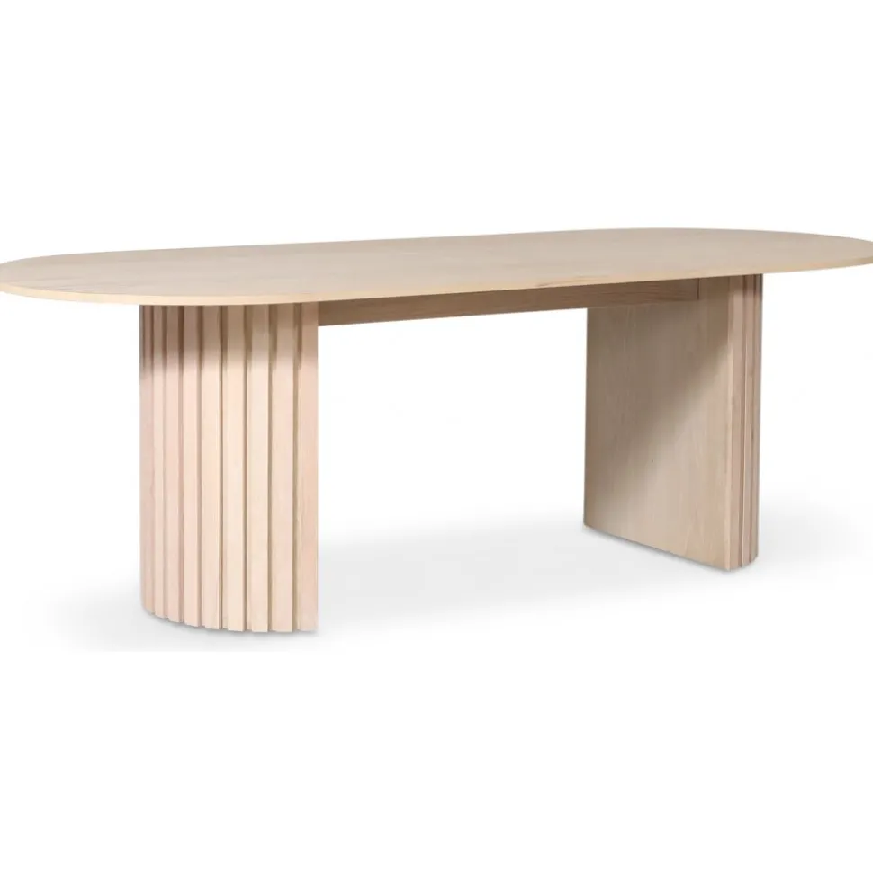 PiPi ovalt matbord 230 cm - Whitewash