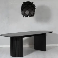 PiPi ovalt matbord i svartbetsat ek 230x95 cm