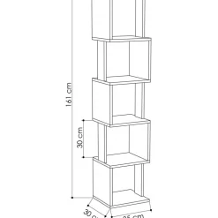 Piri bokhylla - Sonoma ek/antracit