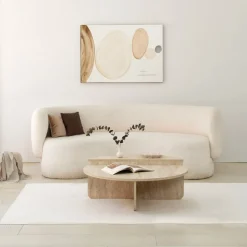 Podium soffbord Ø90 cm - Travertin