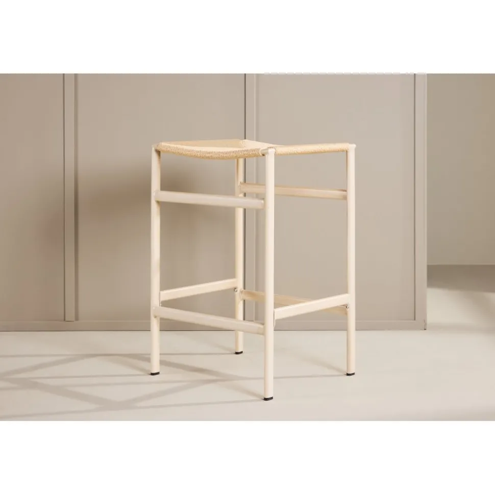 Polly barstol - Beige/Whitewash