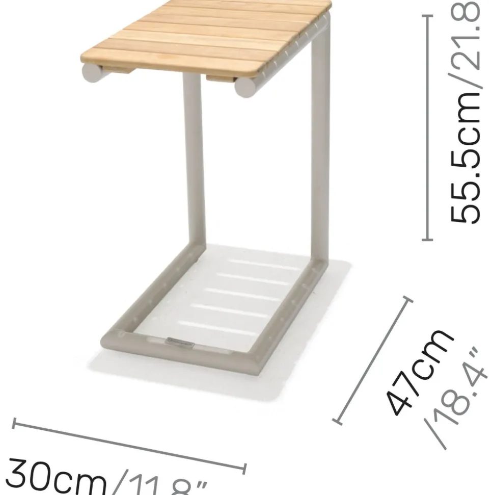 Portals loungegrupp 4 - Vit/teak + Rengöringsmedel för utemöbler