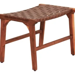 Porto Bello Fotpall Teak / Anilinläder + Textilrengöring för möbler