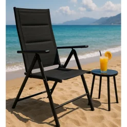 Positionsstol med vadderad rygg och sits - Asta + Rengöringsmedel för utemöbler