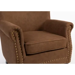 Professor fåtölj i brun vintage