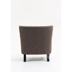 Professor fåtölj i mörkbrun PU