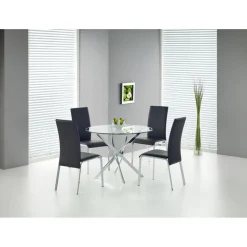 Raymond matbord Ø100 cm - Krom