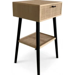 React sängbord - Rotting / Svart + Textilrengöring för möbler