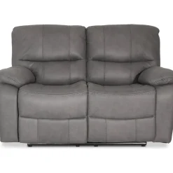 Recliner soffa 2-sits grå biosoffa