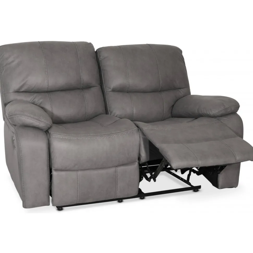 Recliner soffa 2-sits grå biosoffa