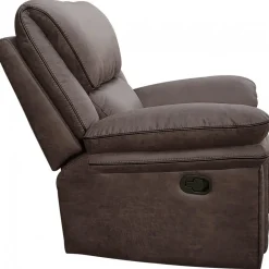 Reclinerfåtölj brun (Mikrofiber) - Riverdale