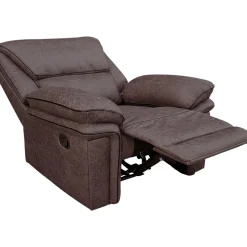 Reclinerfåtölj brun (Mikrofiber) - Riverdale + Textilrengöring för möbler