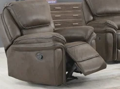 Reclinerfåtölj brun (Mikrofiber) - Riverdale + Fläckborttagare för möbler