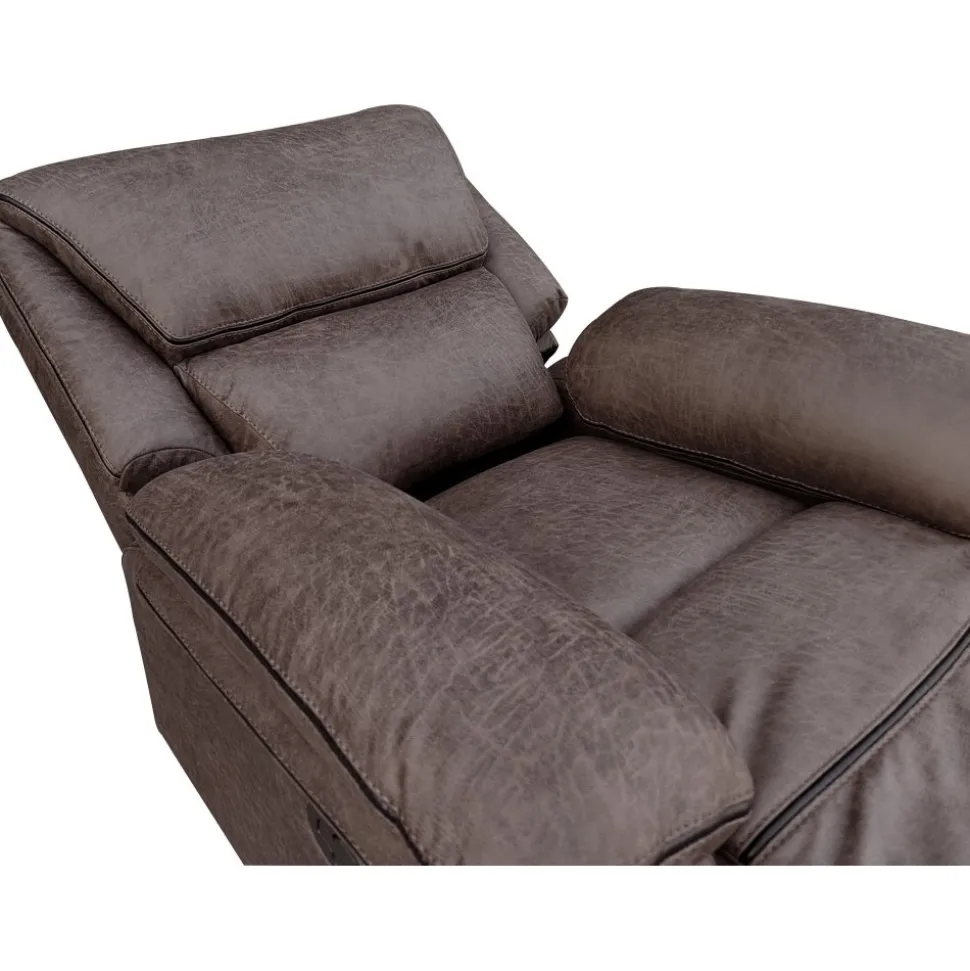 Reclinerfåtölj brun (Mikrofiber) - Riverdale + Fläckborttagare för möbler