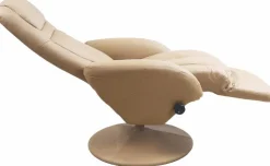 Reclinerfåtölj i beige PU