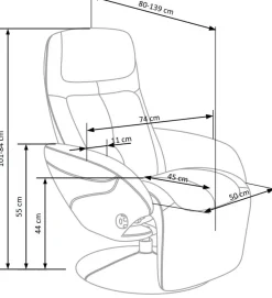 Reclinerfåtölj i beige PU + Fläckborttagare för möbler
