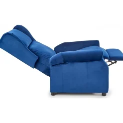 Reclinerfåtölj i blått tyg