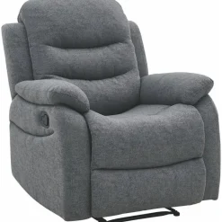 Reclinerfåtölj i grått tyg