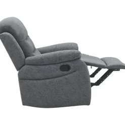 Reclinerfåtölj i grått tyg
