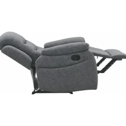 Reclinerfåtölj i grått tyg