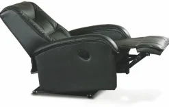 Reclinerfåtölj i svart konstläder ställbar