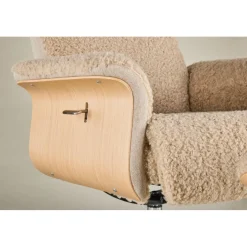 Reclinerfåtölj med fotpall Beige / Ek - Hagön