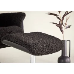 Reclinerfåtölj med fotpall Svart / Krom - Hagön + Textilrengöring för möbler