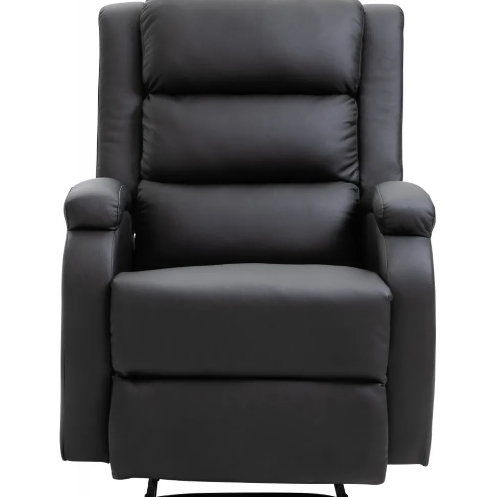 Reclinerfåtölj med fotstöd svart - Bengt