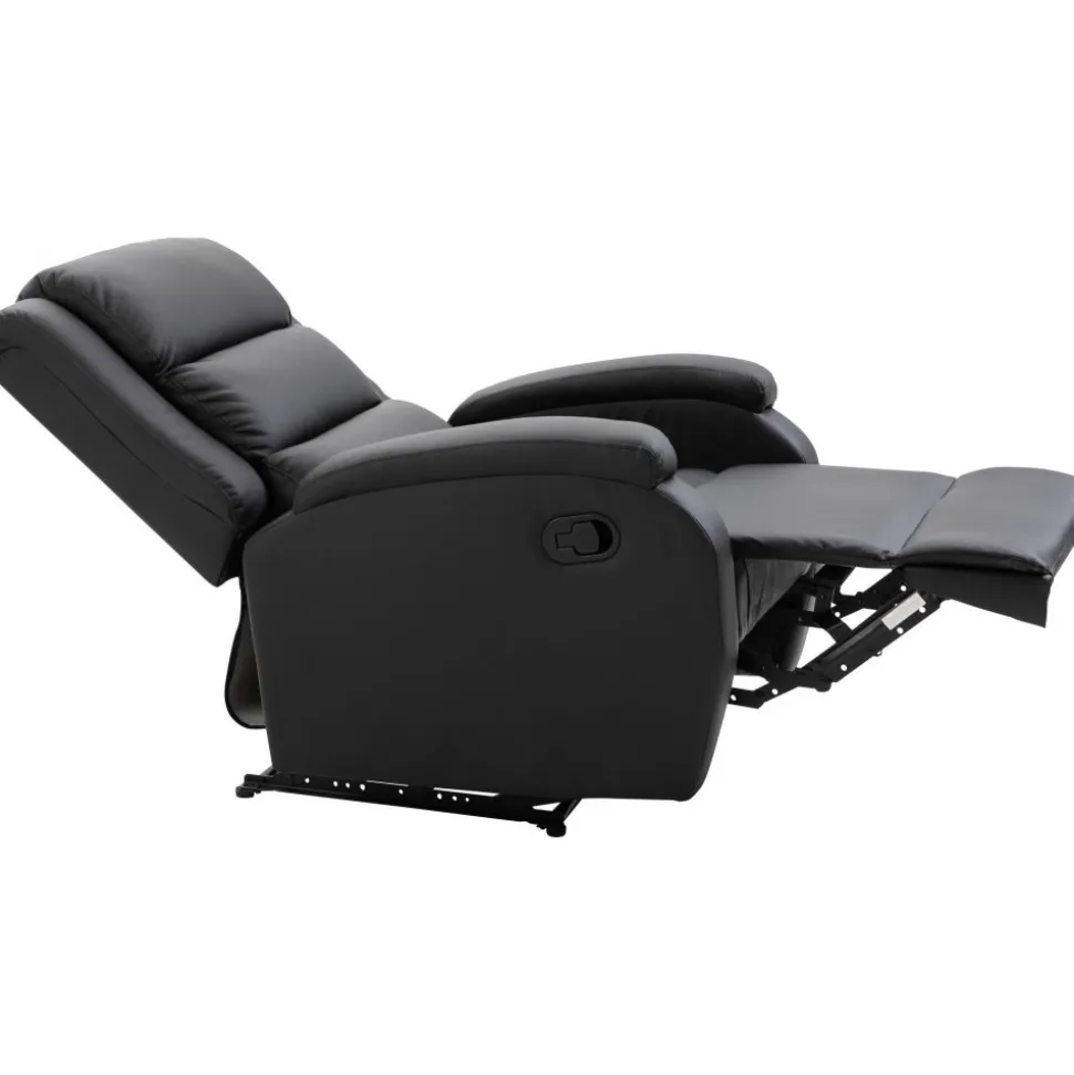 Reclinerfåtölj med fotstöd svart - Bengt